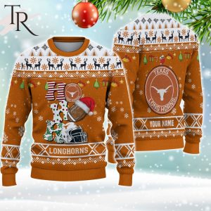 NCAA Texas Longhorns HO HO HO Ugly Christmas Sweater
