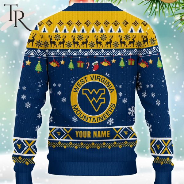 NCAA West Virginia Mountaineers HO HO HO Ugly Christmas Sweater