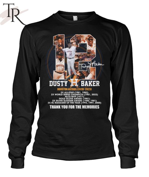 Dusty Baker Houston Astros 2020 – 2023 Thank You For The Memories T-Shirt