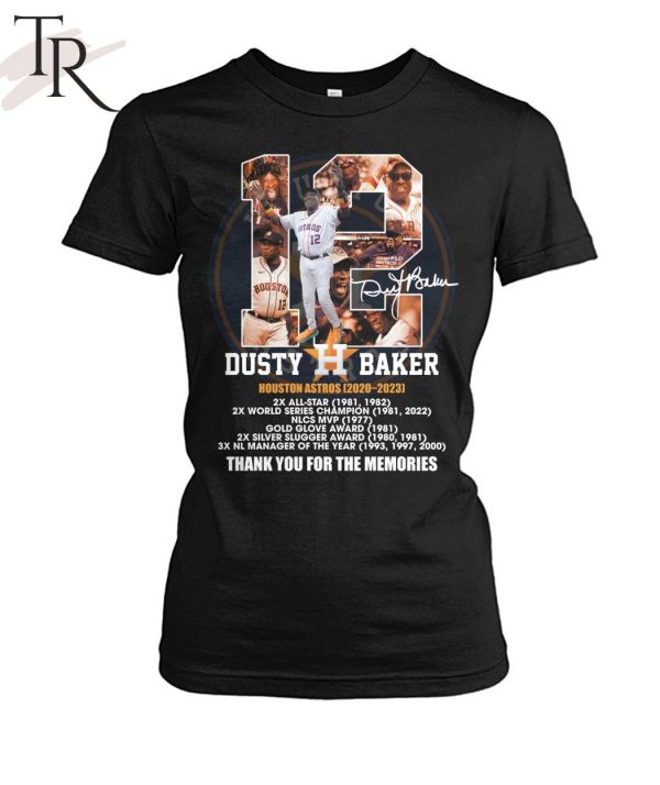 Dusty Baker Houston Astros 2020 – 2023 Thank You For The Memories T-Shirt