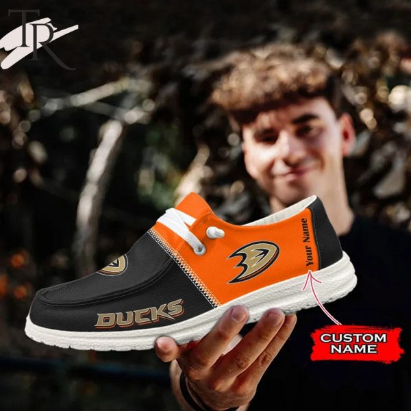 Personalized NHL Anaheim Ducks Hey Dude Shoes