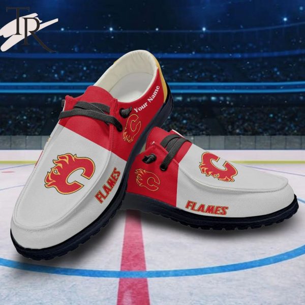 Personalized NHL Calgary Flames Hey Dude Shoes