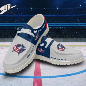 Personalized NHL Columbus Blue Jackets Hey Dude Shoes
