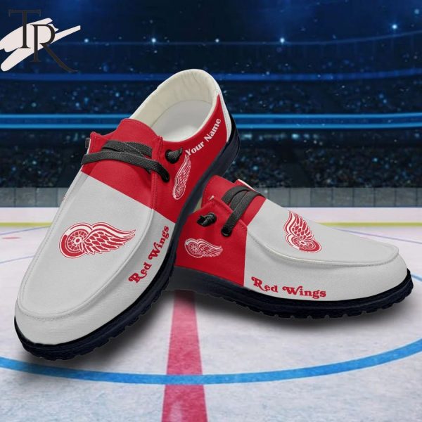 Personalized NHL Detroit Red Wings Hey Dude Shoes