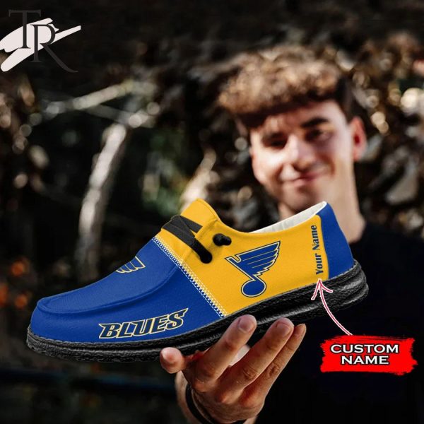 Personalized NHL St. Louis Blues Hey Dude Shoes
