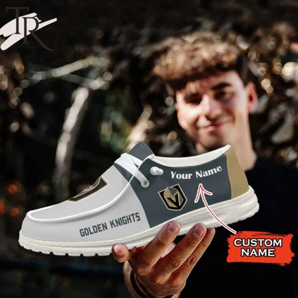 Personalized NHL Vegas Golden Knights Hey Dude Shoes