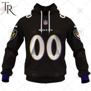 Personalized NFL Baltimore Ravens Alternate Jersey Hoodie 2223