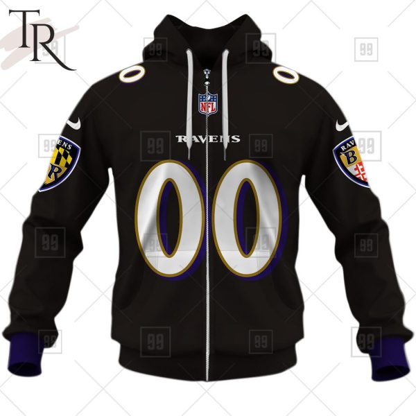 Personalized NFL Baltimore Ravens Alternate Jersey Hoodie 2223