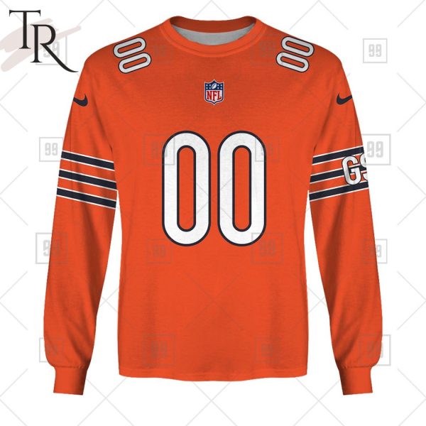 Personalized NFL Chicago Bears Alternate Jersey Hoodie 2223