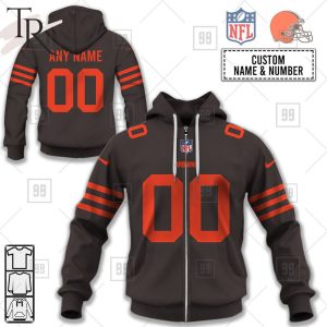 Personalized NFL Cleveland Browns Alternate Jersey Hoodie 2223