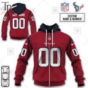 Personalized NFL Houston Texans Alternate Jersey Hoodie 2223