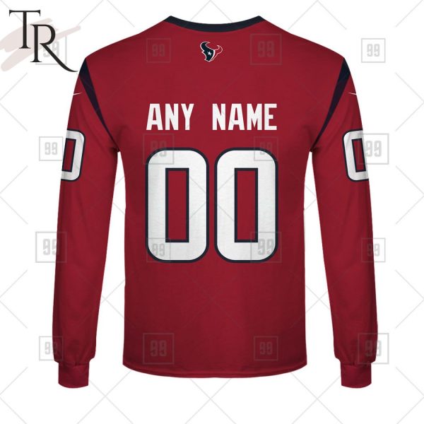 Personalized NFL Houston Texans Alternate Jersey Hoodie 2223