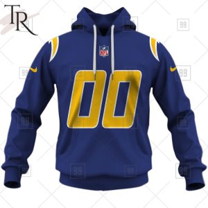 Personalized NFL Los Angeles Chargers Alternate Jersey Hoodie 2223