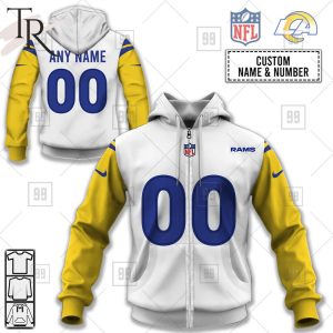 Personalized NFL Los Angeles Rams Alternate Jersey Hoodie 2223