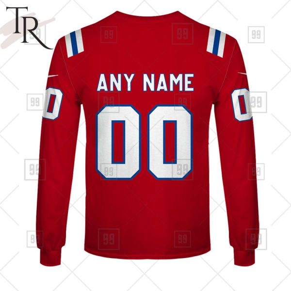 Personalized NFL New England Patriots Alternate Jersey Hoodie 2223