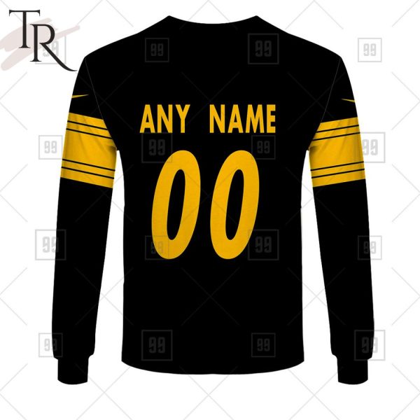 Personalized NFL Pittsburgh Steelers Alternate Jersey Hoodie 2223