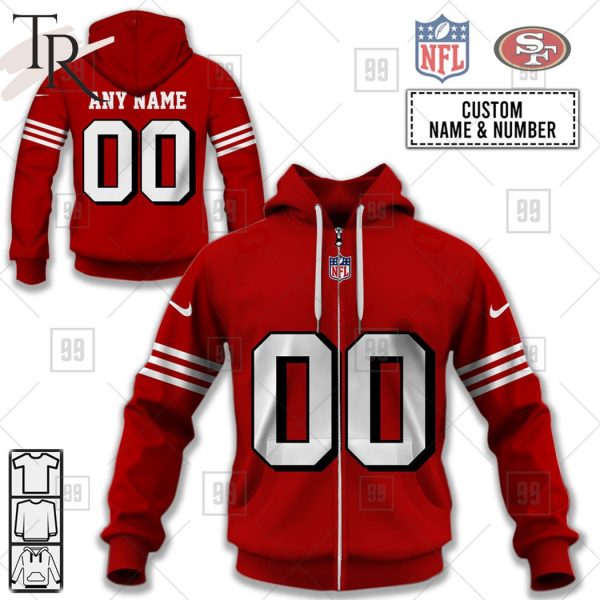 Personalized NFL San Francisco 49ers Alternate Jersey Hoodie 2223