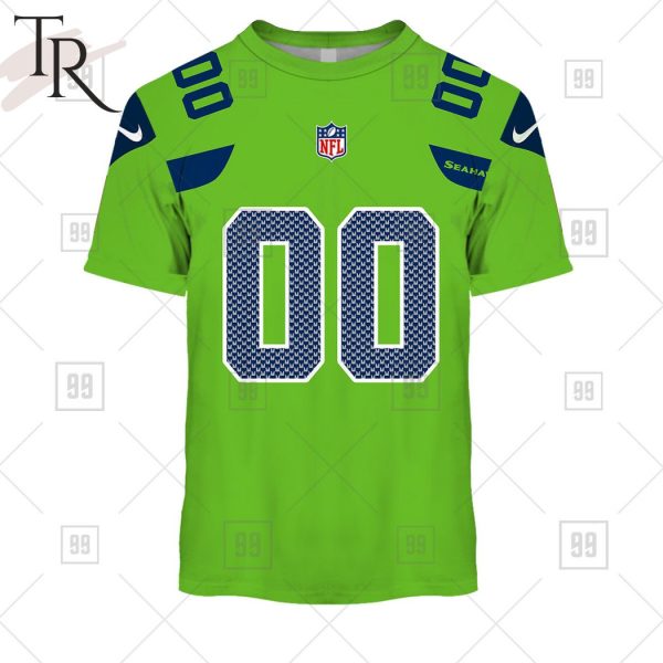 Personalized NFL Seattle Seahawks Alternate 02 Jersey Hoodie 2223