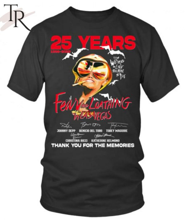 25 Years 1998 – 2023 Fear and Loathing in Las Vegas Thank You For The Memories T-Shirt