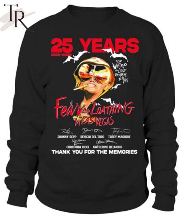 25 Years 1998 – 2023 Fear and Loathing in Las Vegas Thank You For The Memories T-Shirt