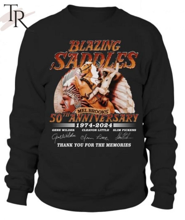 Blazing Saddles Mel Brooks 50th Anniversary 1974 – 2024 Thank You For The Memories T-Shirt