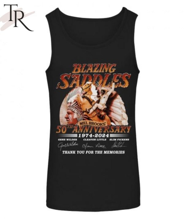 Blazing Saddles Mel Brooks 50th Anniversary 1974 – 2024 Thank You For The Memories T-Shirt