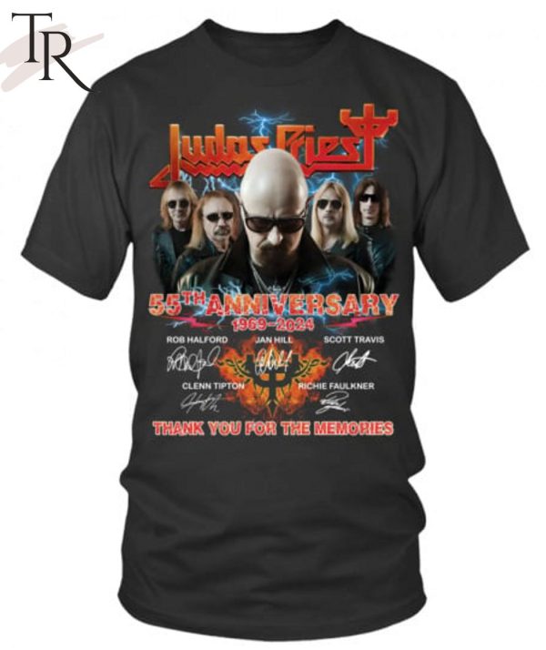 Judas Priest 55th Anniversary 1969 – 2024 Thank You For The Memories T-Shirt