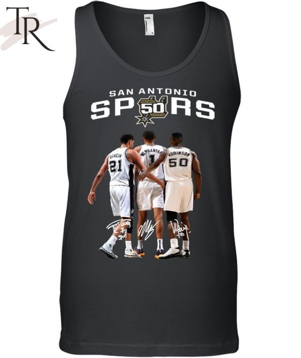 San Antonio Spurs Duncan And Wembanyama And Robinson Signature T-Shirt