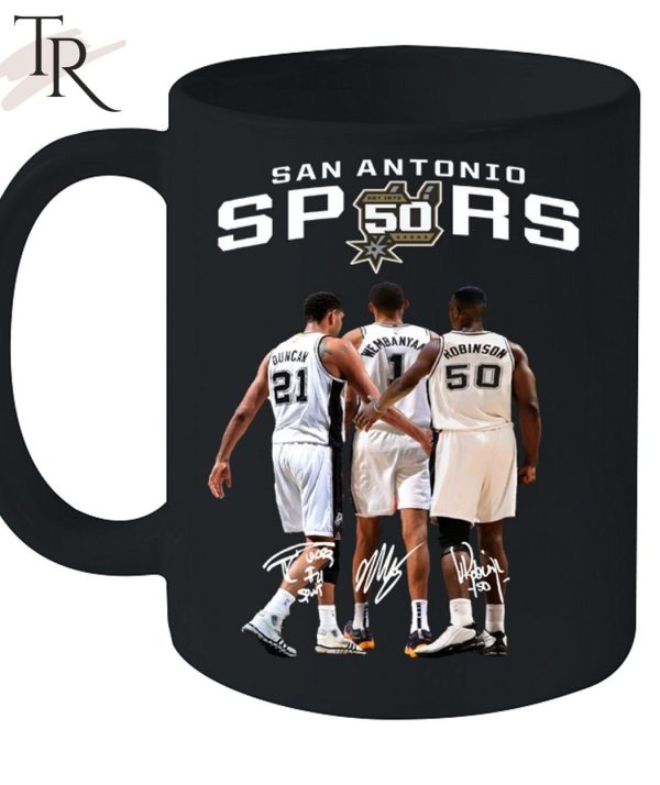 San Antonio Spurs Duncan And Wembanyama And Robinson Signature T-Shirt