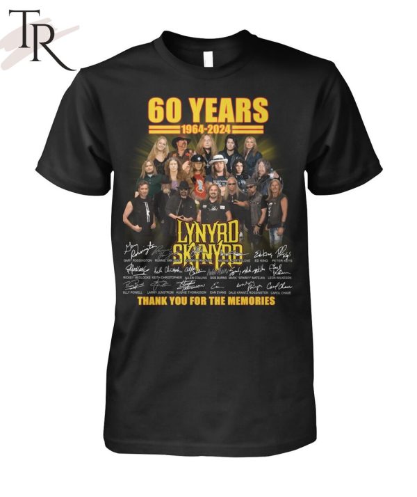 60 Years 1964 – 2024 Lynrd Skynyrd Thank You For The Memories T-Shirt