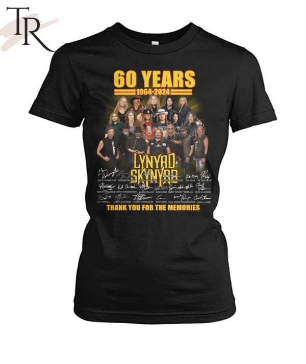 60 Years 1964 – 2024 Lynrd Skynyrd Thank You For The Memories T-Shirt