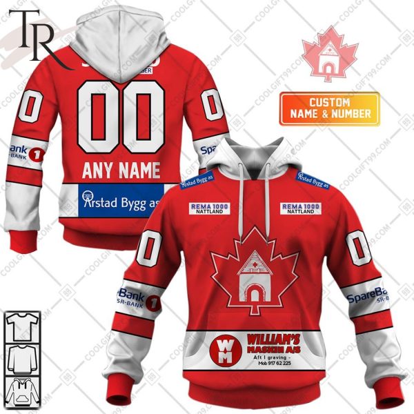 Personalized Bergen IK 2324 Home Jersey Style Hoodie