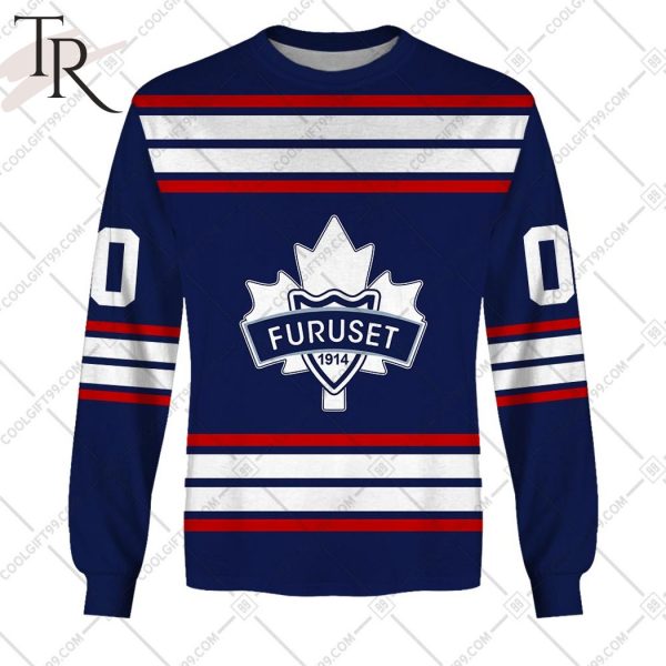 Personalized Furuset Ishockey 2324 Home Jersey Style Hoodie