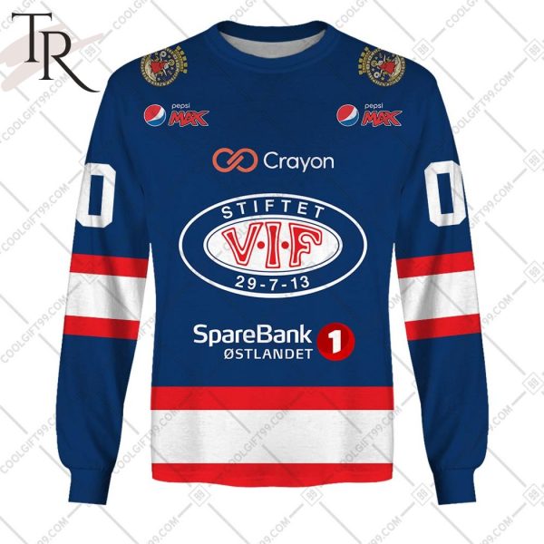 Personalized Valerenga Ishockey 2324 Home Jersey Style Hoodie