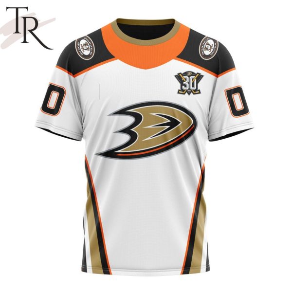 NHL Anaheim Ducks Personalized 2023 Away With 30th Anniversary Logo Hoodie