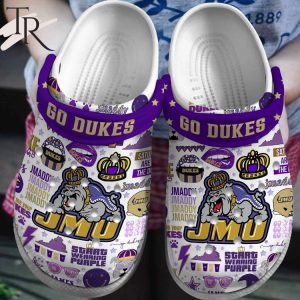 Go Dukes JMU Jmaddy Start Wearing Purple Clogs