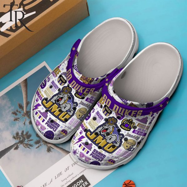 Go Dukes JMU Jmaddy Start Wearing Purple Clogs