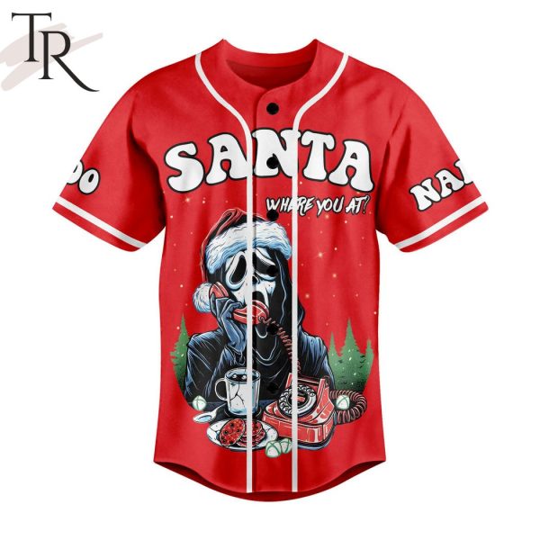 Santa Where You At Jingle Bell Time Is A Slay Time Personalized Baseball Jersey