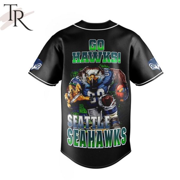Seattle Seahawks Go Hawks 12 Strong Baseball Jersey