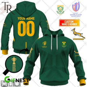 Rugby World Cup France 2023 South Africa Springboks 3D Hoodie