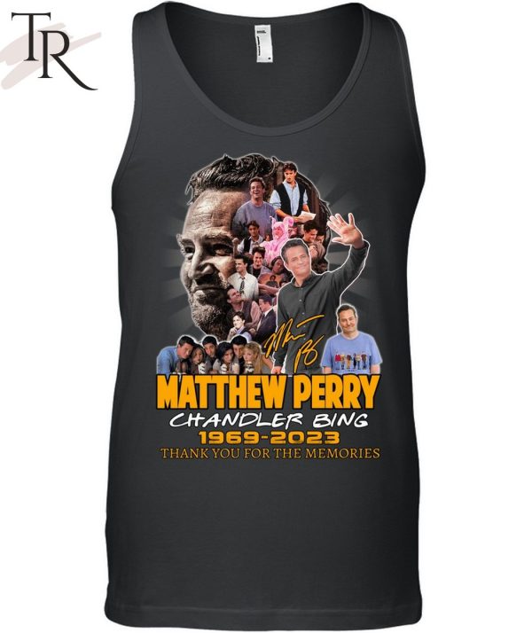 Matthew Perry Chandler Bing 1969 – 2023 Thank You For The Memories Purple T-Shirt
