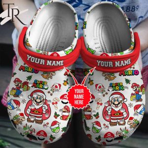 Custom Name Super Maro Merry Christmas Clogs