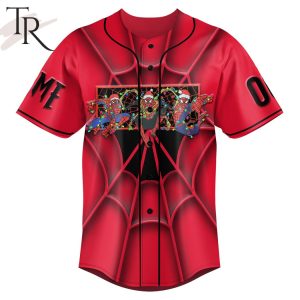 Personalized Spider Man Merry Christmas Baseball Jersey