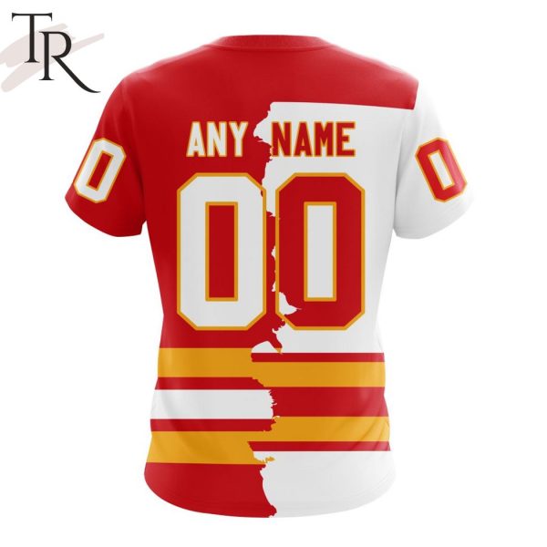 NHL Calgary Flames Personalize 2023 Home Mix Away Hoodie