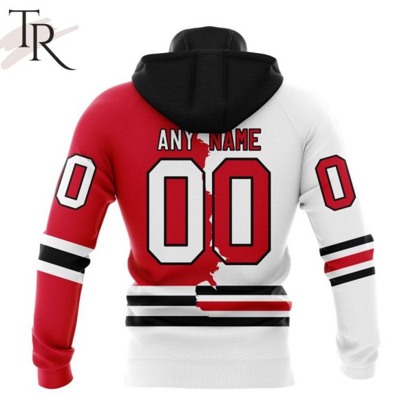 NHL Chicago Blackhawks Personalize 2023 Home Mix Away Hoodie