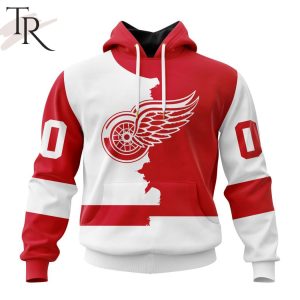 NHL Detroit Red Wings Personalize 2023 Home Mix Away Hoodie