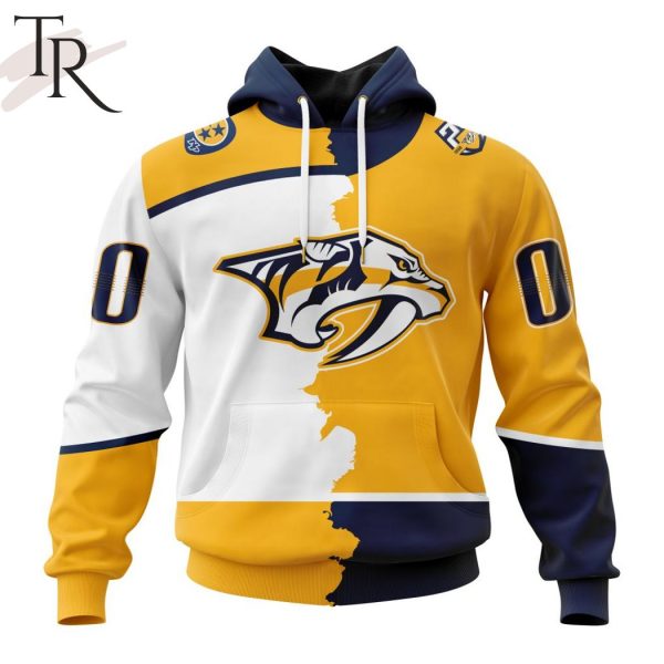 NHL Nashville Predators Personalize 2023 Home Mix Away Hoodie