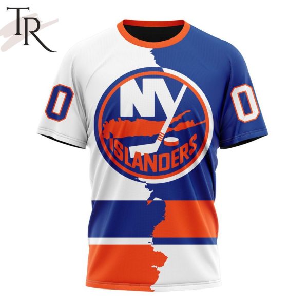NHL New York Islanders Personalize 2023 Home Mix Away Hoodie