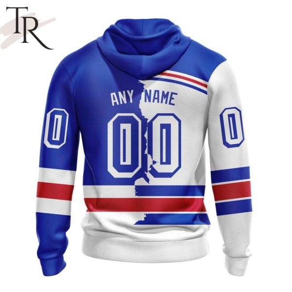 NHL New York Rangers Personalize 2023 Home Mix Away Hoodie