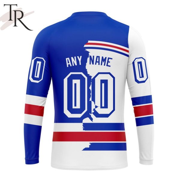 NHL New York Rangers Personalize 2023 Home Mix Away Hoodie